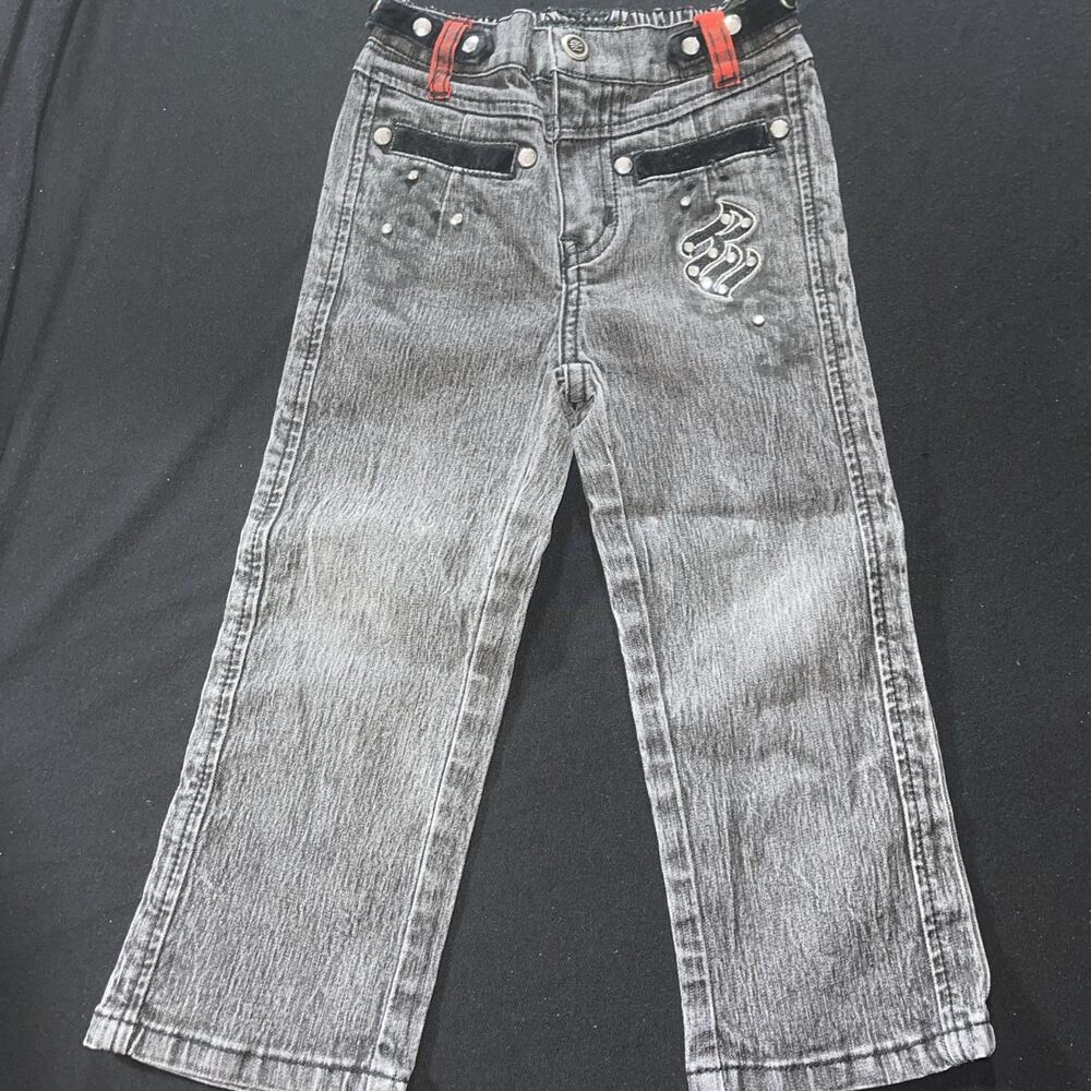 Roca Wear Baby Girl 3T Bejeweled Black Jeans - Picture 2 of 14